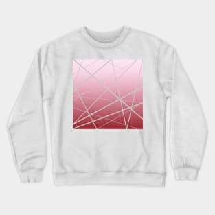 rose gold gradient with linear stripes pattern Crewneck Sweatshirt